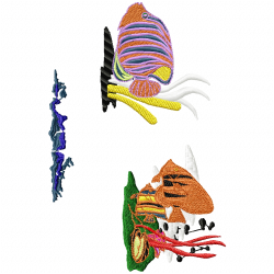 Fishes Embroidery Design 3 Fishes Embroidery Design 3